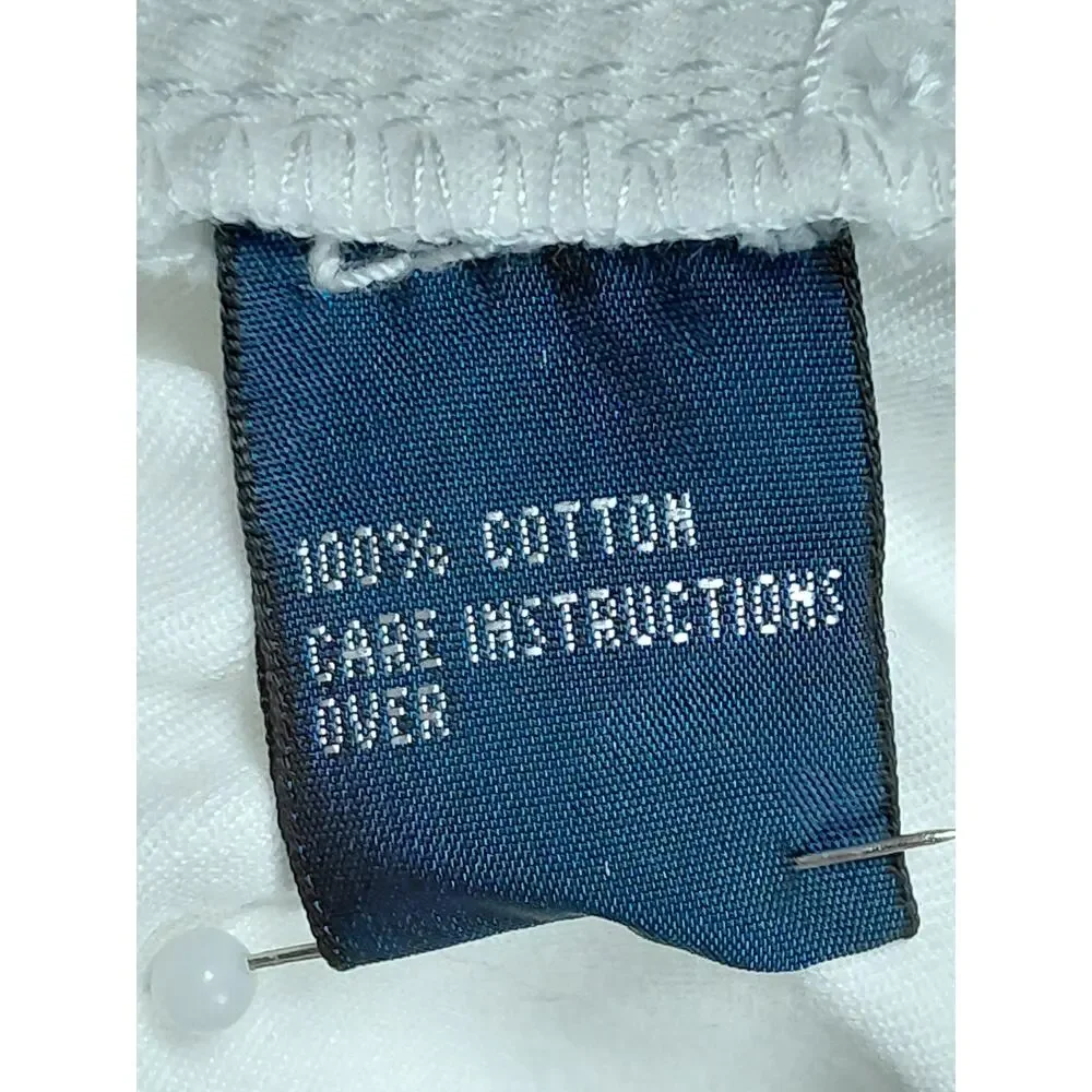 Polo by Ralph Lauren 100% Cotton Pants White Solid Woven Men Size 36 /30
